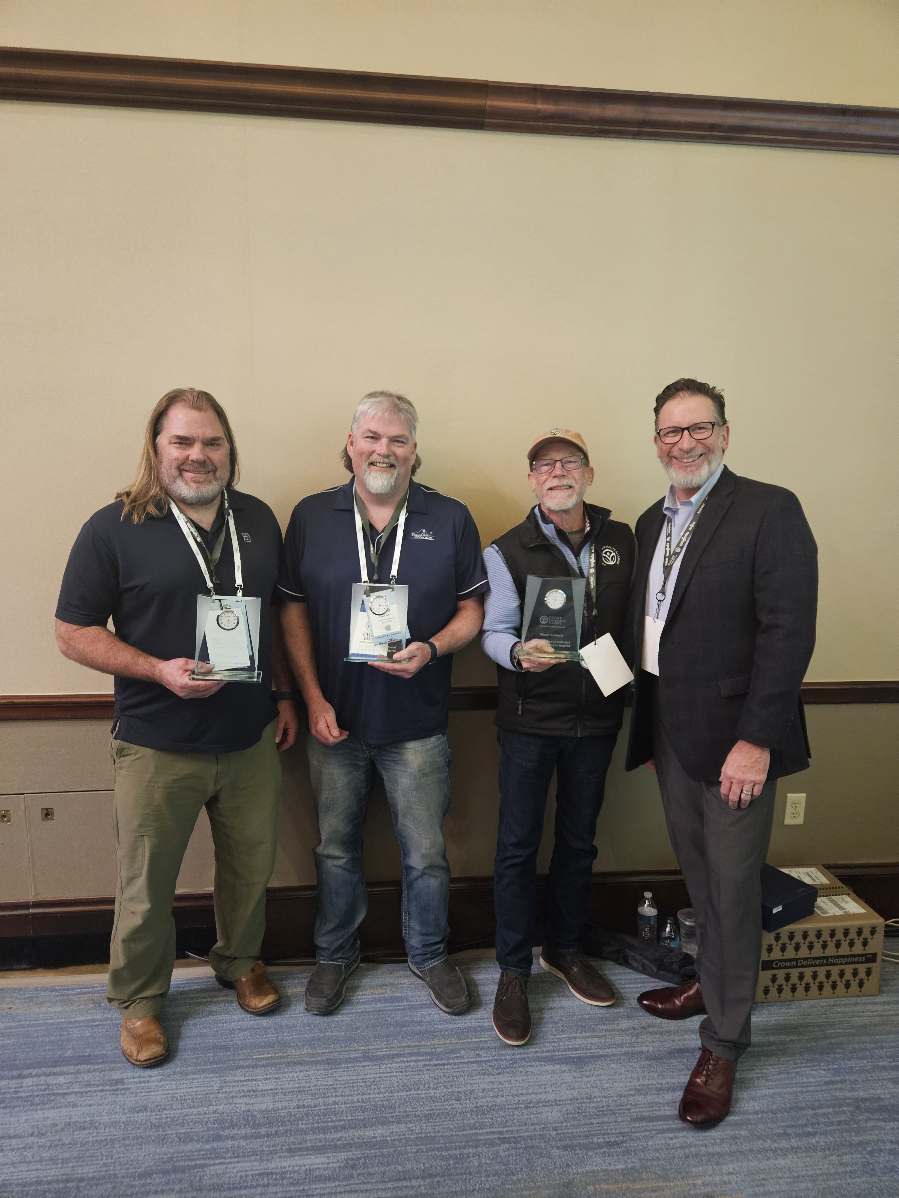 Retiring PSA Board Members - From Left to Right: Andy Diercks, Chad Berry, Shane Sampels, PSA CEO John Mesko