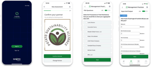 Selected Screenshots from Cropwise Sustainability App